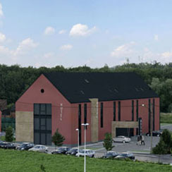 Rendu architecture. Hotel Le roeulx